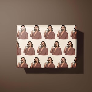 Big Lebowski Gift Wrap - The Dude - Hand Illustrated Wrapping paper image 1