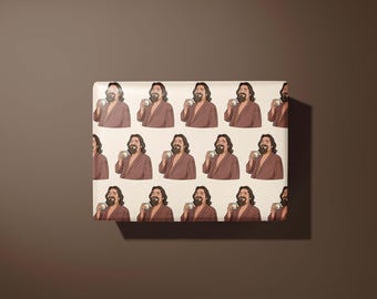 Big Lebowski Gift Wrap - The Dude - Hand Illustrated Wrapping paper