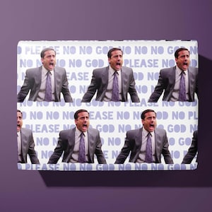 Papier cadeau Michael scott - le bureau - illustré à la main