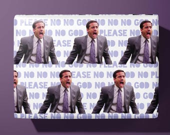 Michael scott wrapping paper - the office - hand illustrated