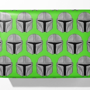 Mandalorian - wrapping paper - star wars - hand made - gift wrap - birthday / anniversary