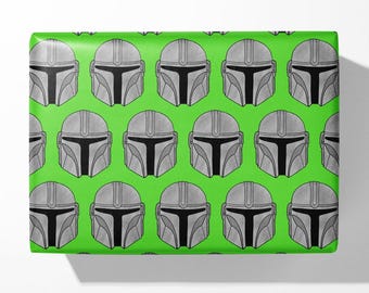 Mandalorian - papel de regalo - Star Wars - hecho a mano - envoltorio de regalo - cumpleaños / aniversario