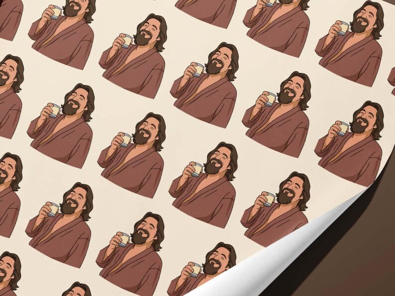 Big Lebowski Gift Wrap - The Dude - Hand Illustrated Wrapping paper image 3