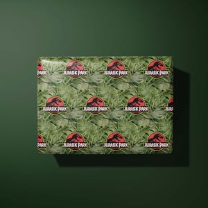 Jurassic park inspired wrapping paper | gift wrap - dinosaurs - hand illustrated