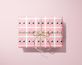 Jigglypuff pokemon wrapping paper - igglybuff | jigglypuff - hand made gift wrap