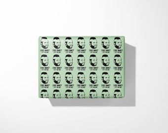 Personalised mr t wrapping paper - hand illustrated