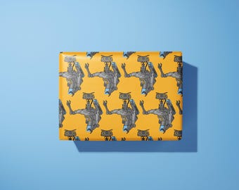 Short circuit johnny 5 - wrapping paper / gift wrap - hand illustrated