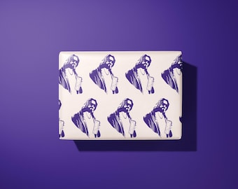 Big lebowski wrapping paper - the dude - hand illustrated