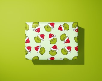 The Grinch Christmas Gift Wrap - hand made