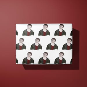 Friday night dinner wrapping paper - hand illustrated