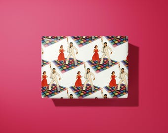 Saturday Night Fever Gift wrap - hand illustrated - hand made