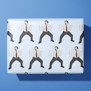 David brent wrapping paper - the office - hand illustrated