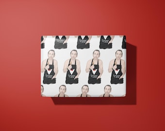 Friday night dinner wrapping paper - Martin - hand illustrated