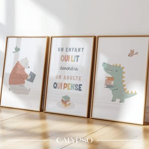 Manifesti per biblioteche per ragazzi - manifesti un bambino che legge diventerà un adulto che pensa