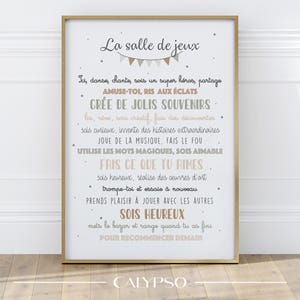 Póster de sala de juegos de gran formato, póster decorativo para la sala de juegos infantil, póster de regalo, decoración de pared de sala de juegos