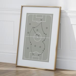 Illustration terrain de football et tactique pour petits.