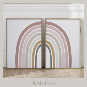 2 affiches arc-en-ciel pour enfants, décoration pour chambre de petite fille