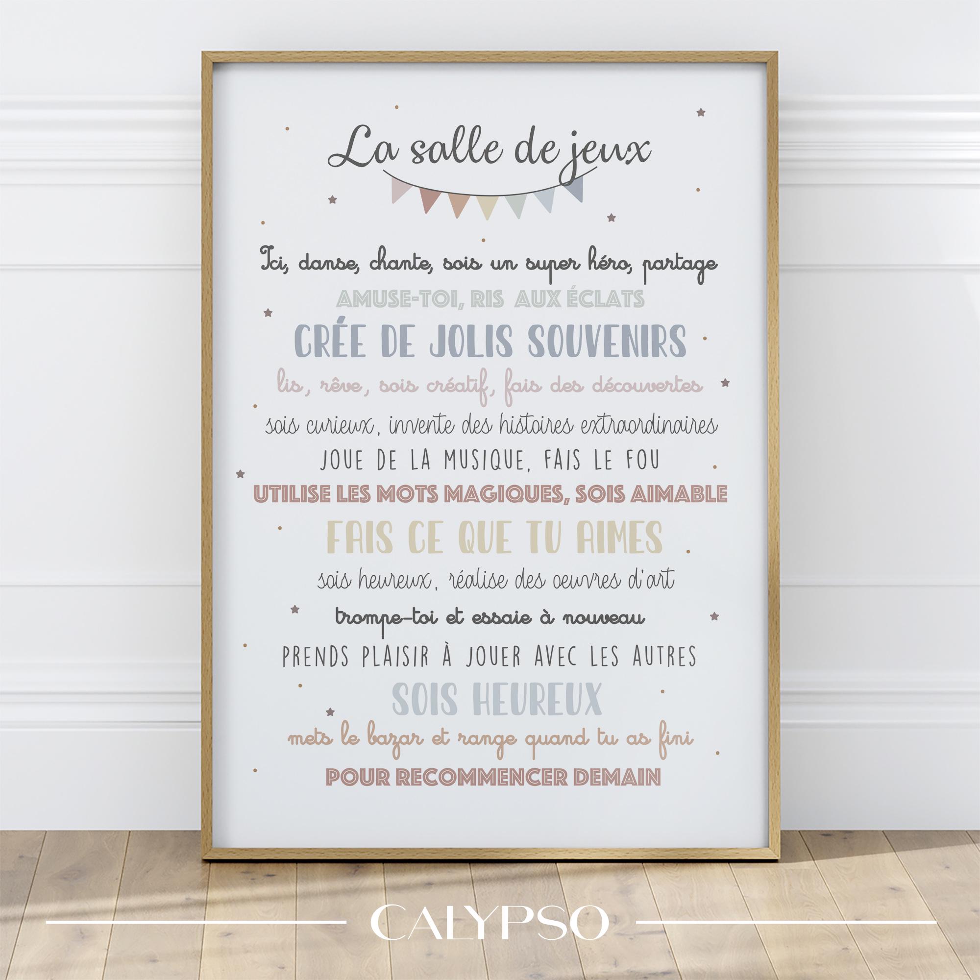 Rainbow playroom poster, decorative poster for children
