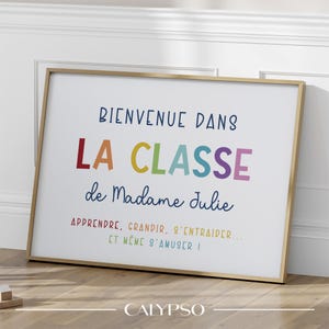 Personalized poster for teacher, welcome to madam's class, teacher gift