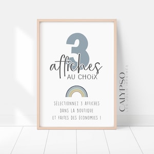 3 carteles individuales para elegir en la tienda para reducir el precio unitario - Impresión combinable - Surtido de carteles