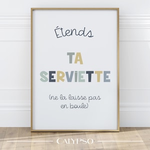 Poster del bagno per bambini, appendi il poster del tuo asciugamano, citazione del bagno