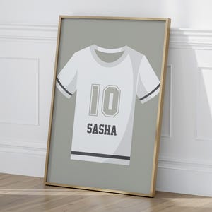 Affiche maillot de football personnalisé.