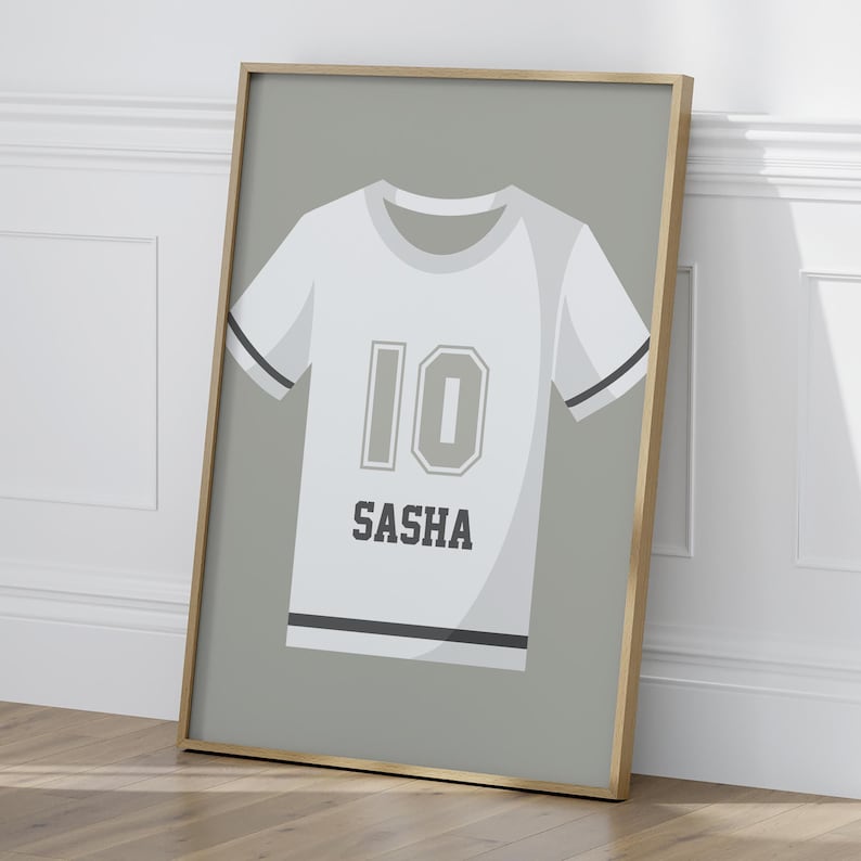 Affiche maillot de football personnalisé.