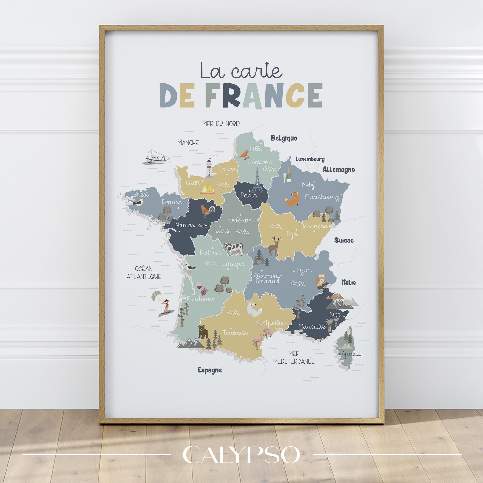 Tapis De Décoration Carte Du Monde Imprimée Éducative Pour Enfants, 60