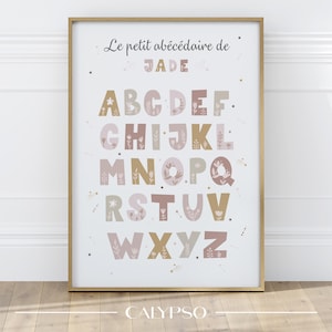 Alphabet-Buchstaben-Poster für kleines Mädchen, personalisierte Dekoration für das Kinderzimmer