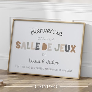Póster personalizado para sala de juegos infantil, decoración de pared con el nombre del niño