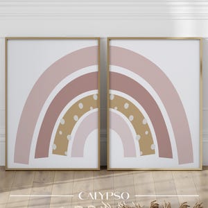 Doppio poster arcobaleno rosa per la cameretta dei bambini