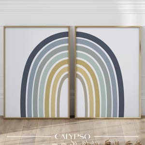 Doppio poster arcobaleno per bambini, decorazione murale per la cameretta dei bambini