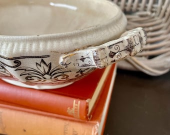 Antique Brown Transferware Bowl