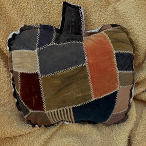 Vintage Quilt Pumpkin Pillow