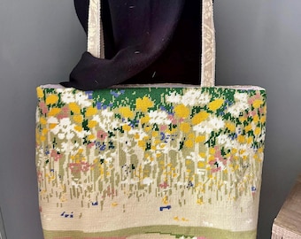 Vintage Needlepoint Large Tote