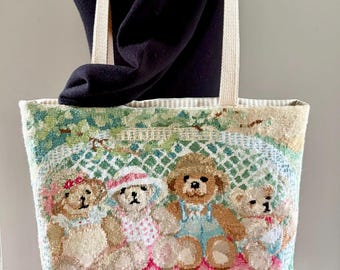 Vintage Needlepoint Tote