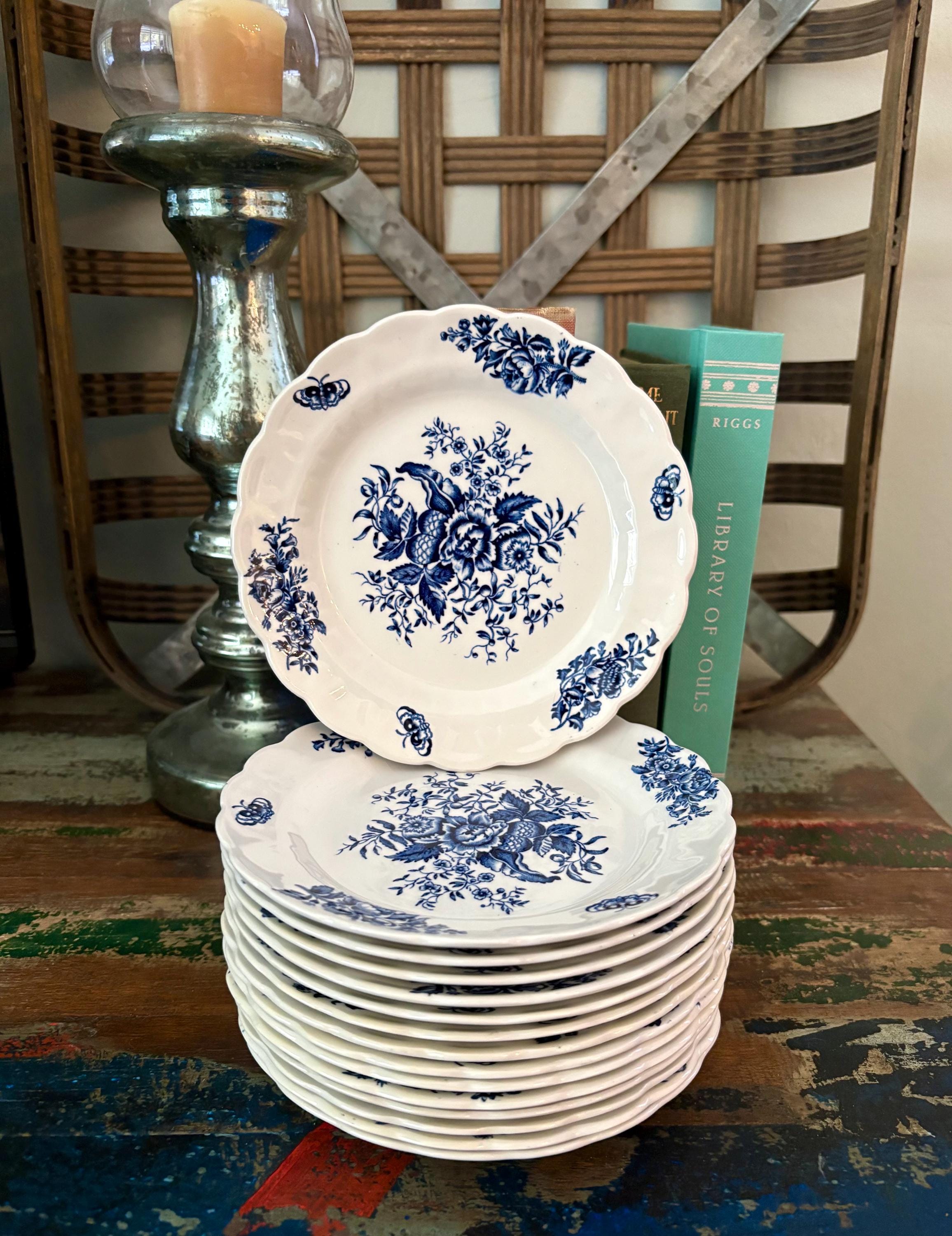 Blue Flower Vintage Dishes - Etsy