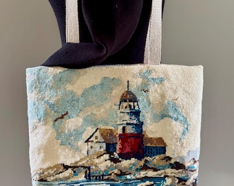 Vintage Needlepoint Tote