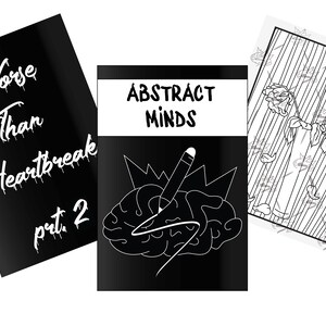Coloring pages for adults - Printable PDF and PNG - Worse than Heartbreak collection - Part 2 - Easy & instant download