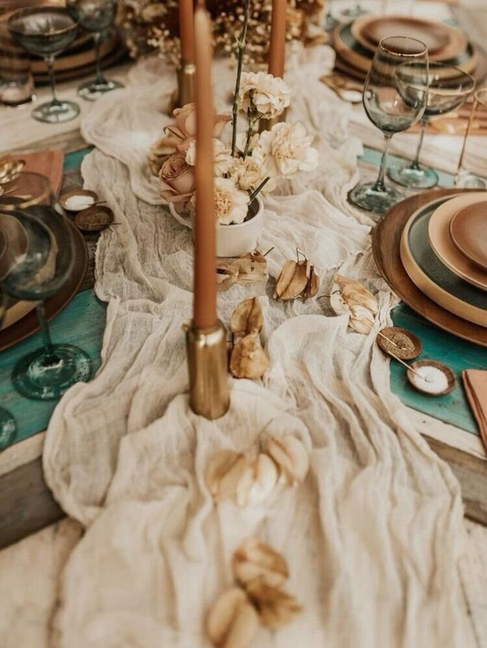 Mustard Yellow Cheesecloth Table Runner 28x118 Etsy