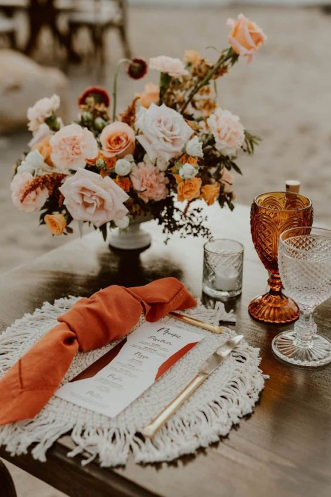 Set of 2 Terracotta Linen Napkins 18x18'' Burnt Orange image 1