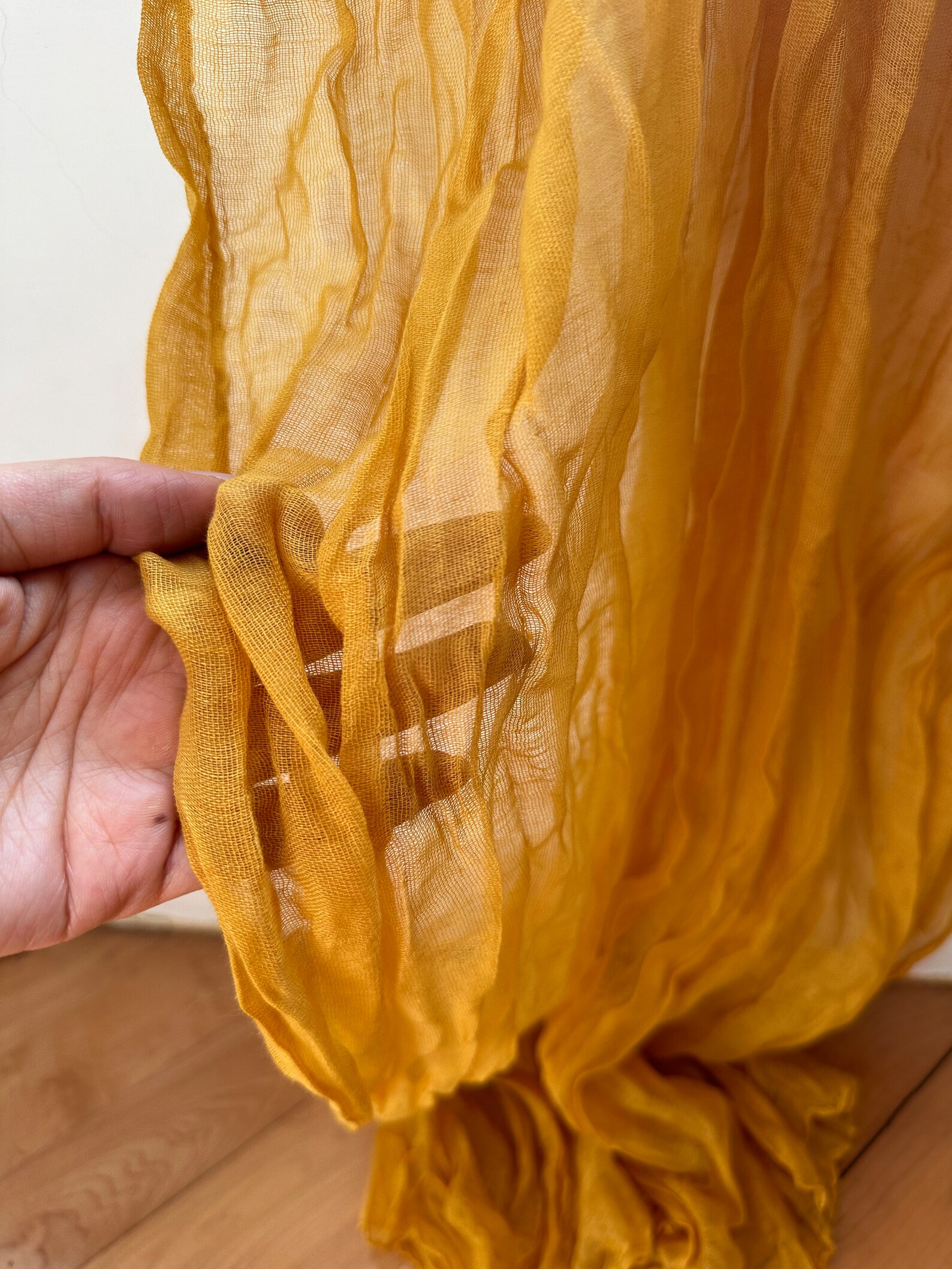 Mustard Yellow Cheesecloth Table Runner 28x118 Etsy