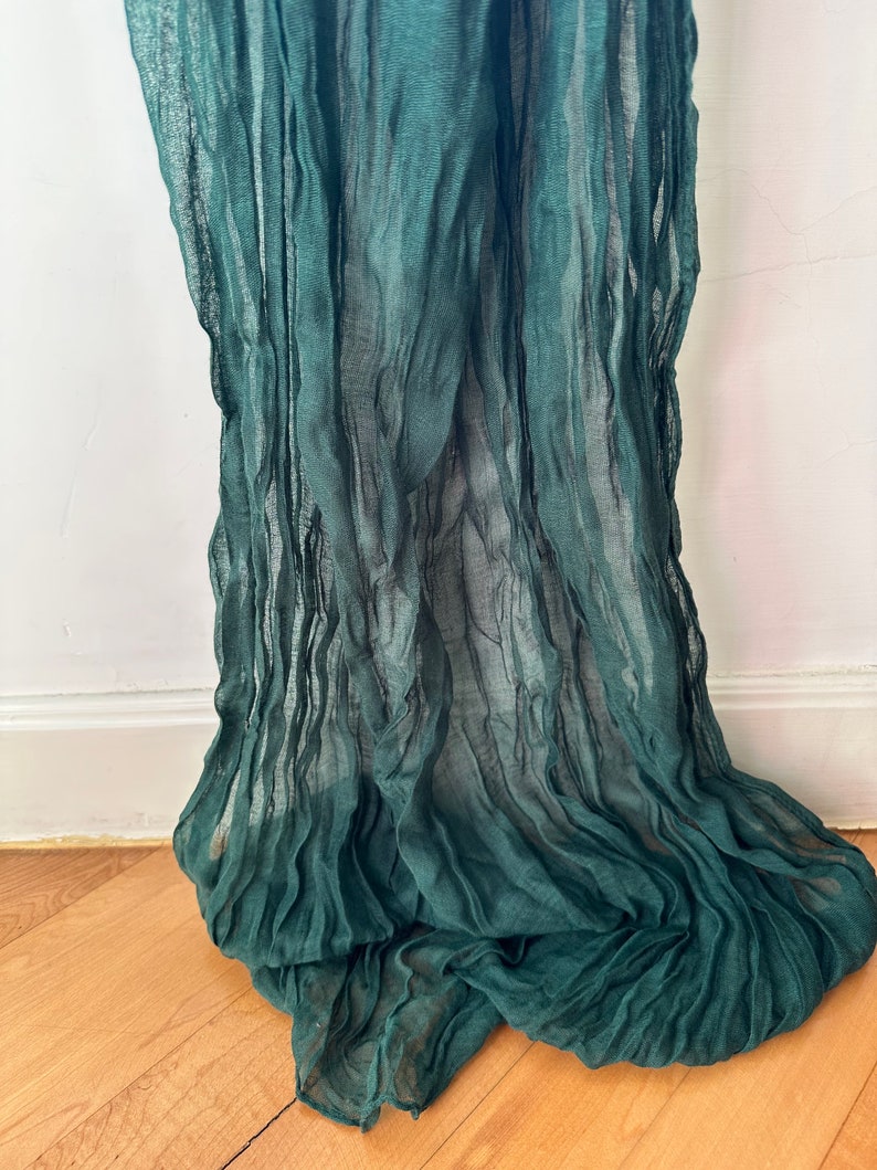 Emerald Cheesecloth Table Runner 28x118 Wedding Table Etsy