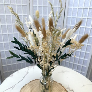 Dried Flower Arrangement | Rustic Wedding Table Decor Dried Flower Bouquet | Dried Eucalyptus & Vase Gift Set | Pampas Arrangement &quot;Georgia&quot;