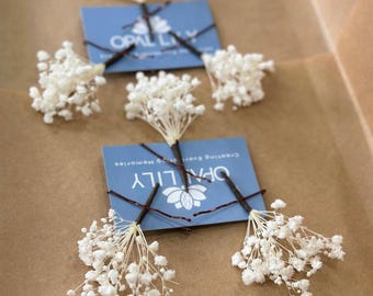 Gypsophila & Hydrangea Hair Pins | Cream or White Babys Breath Hair Pins | Dried Flower Bobby Pins | Bridal Hair Pins | Boho Wedding Hair
