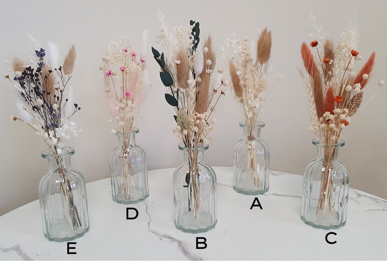 Mini Dried Flower Bouquet Mini Dried Flowers in Vase Etsy UK
