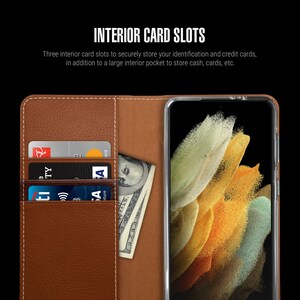 OBLIQ Galaxy S21 Ultra/ S21+ Más caja [K3 Premium Wallet] Cuero pu hecho a mano