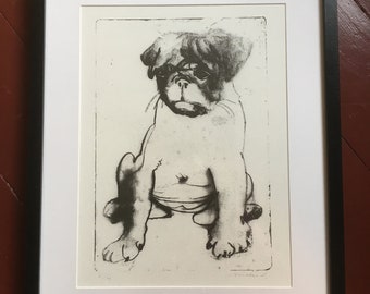 A3 Riso Art Print "Pug"