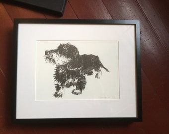 A3 Riso Art Print "Dachshund"