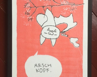 A3 Riso Art Print "Arschkopf"